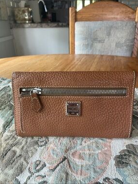 Dooney & Bourke Brown Pebbled Leather Wallet